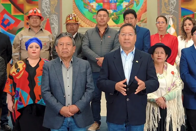 Luis Arce y David Choquehuanca ultimo discurso.