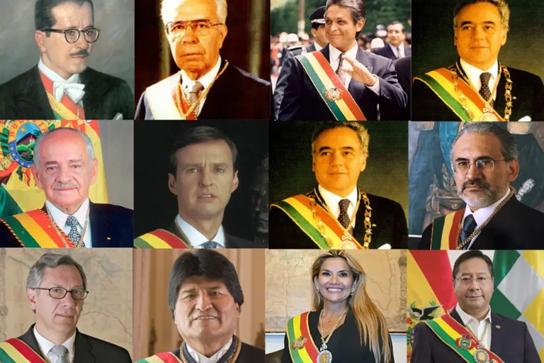 Presidentes de Bolivia desde 1982 a la fecha.