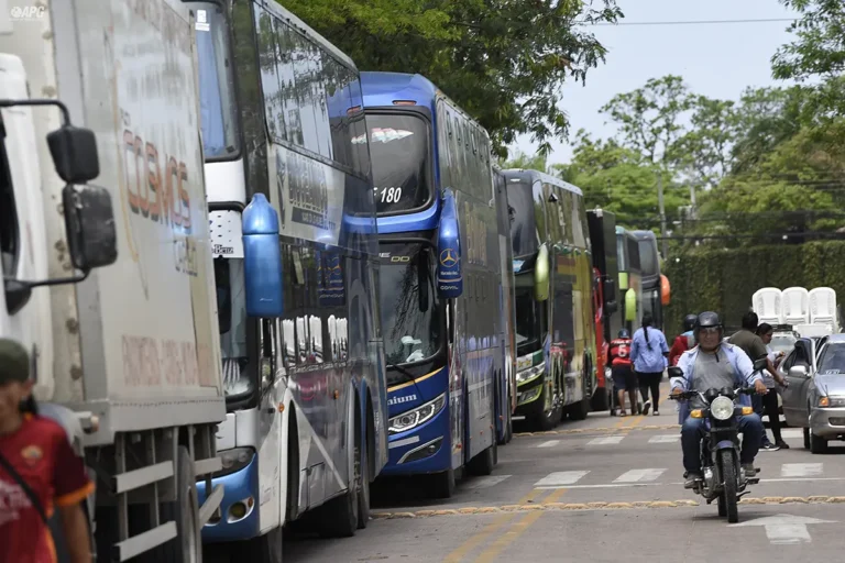 Filas de transportistas