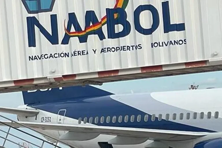 Manga de aeropuerto con el logo de NAABOL