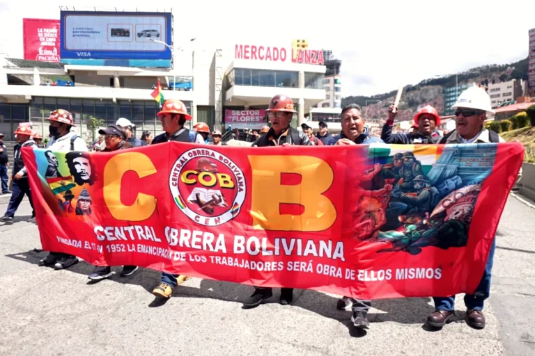 La COB marcha y ratifica radicalizar sus medidas contra el DS 5503