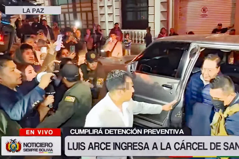 El expresidente Arce ya está en la cárcel de San Pedro