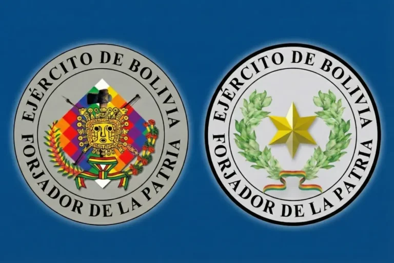 Logo anterior y nuevo del Ejercito de Bolivia