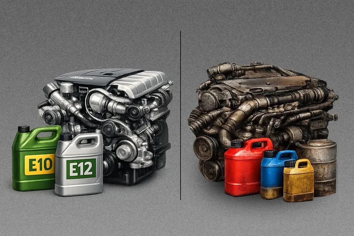 Gasolina y etanol en motores