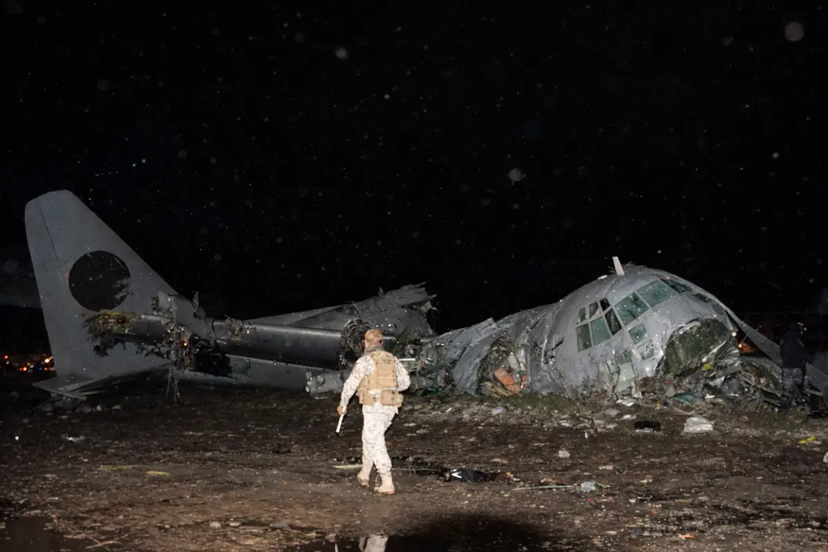 Avión Hércules siniestrado