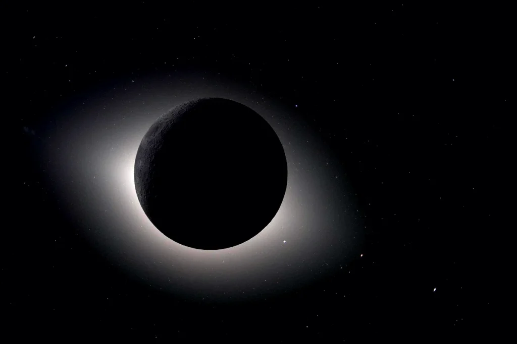 la Tierra y la luna desde Artemis