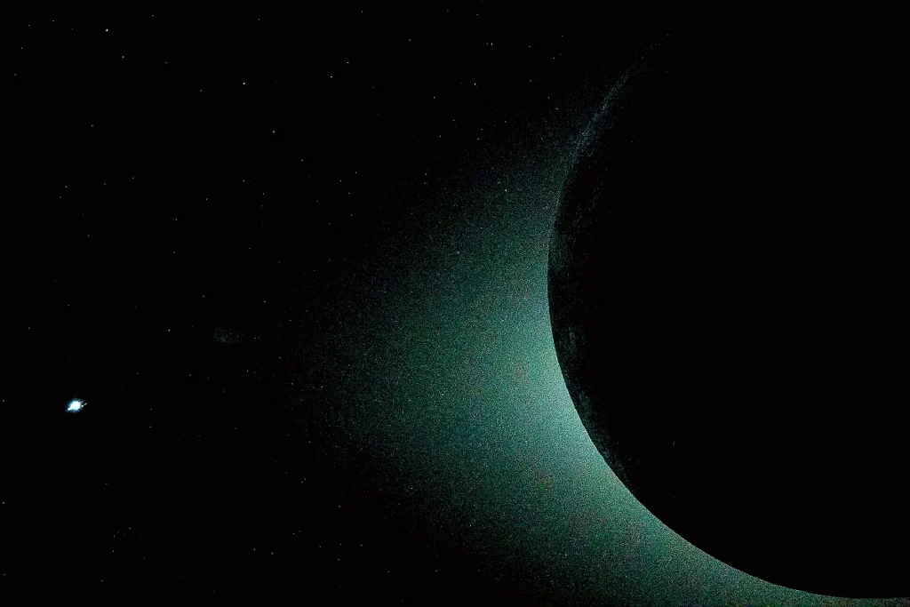 la Tierra y la luna desde Artemis