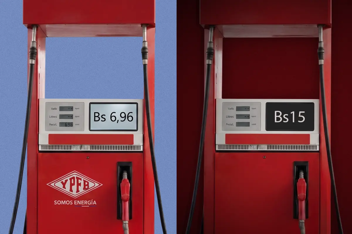 Precios de combustible de YPFB y privador