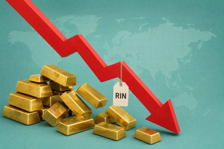 Caída de la cotización del oro reduce el valor de las reservas internacionales de Bolivia