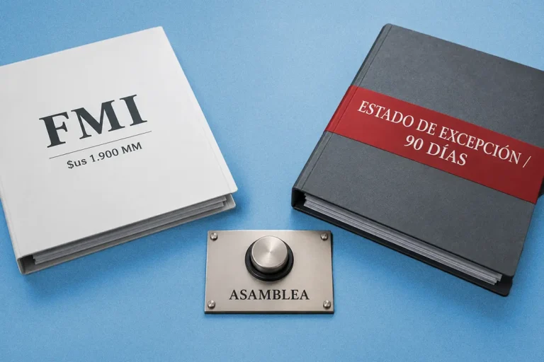FMI y estado de excepción: dos decisiones clave llegan a la Asamblea